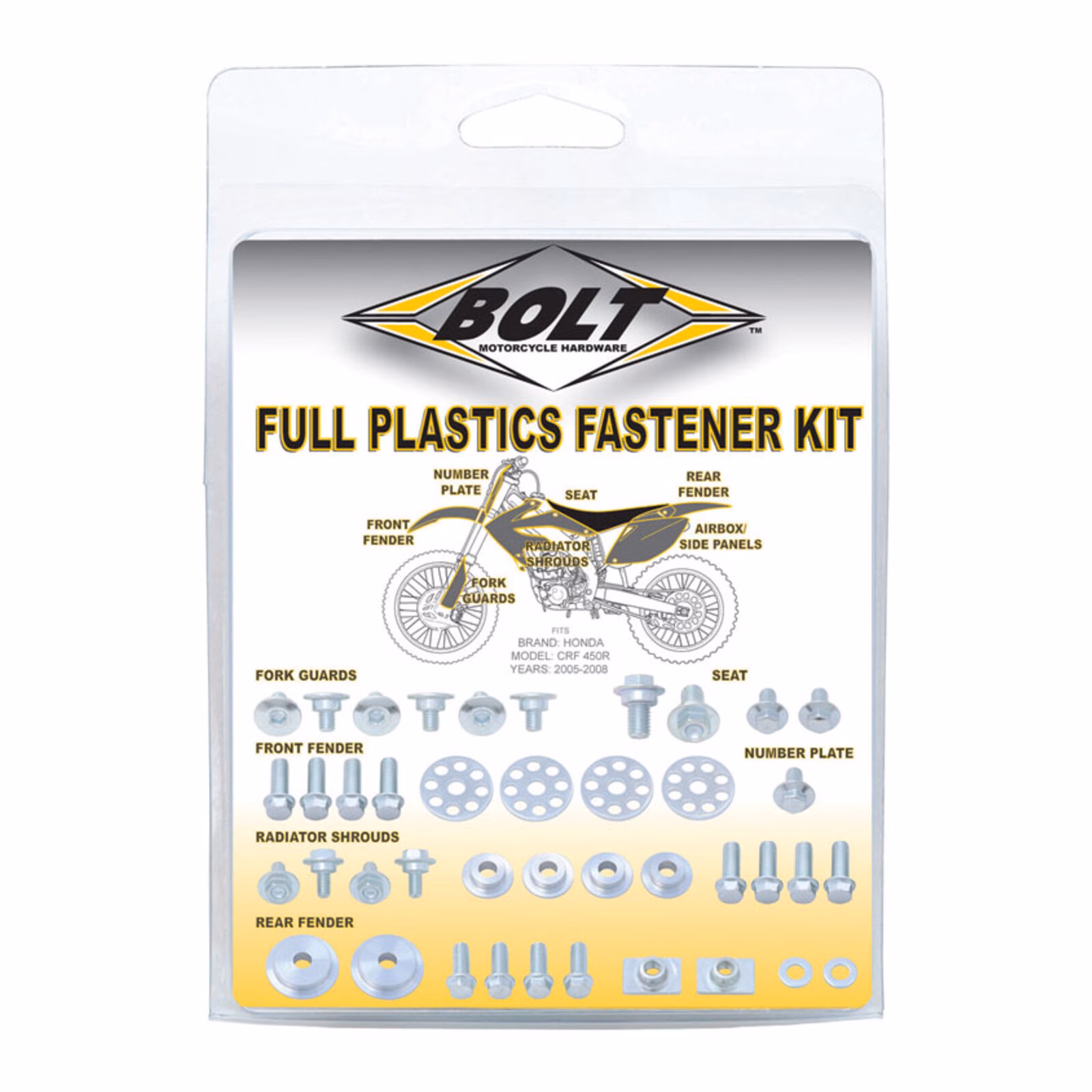 BOLT PLASTICS FASTENER KIT HON CRF150F/CRF230F 03-14 - Image 2