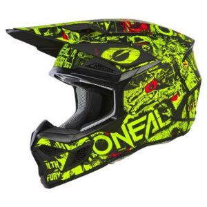 O'Neal 3SRS ATTACK Motocross Helmet Youth - Black/Neon Yellow - Image 1