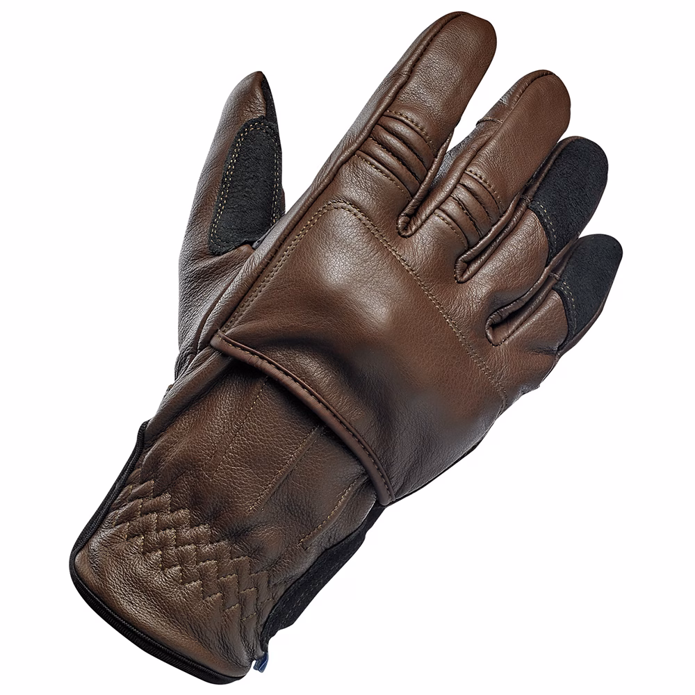 Biltwell Belden Leather Road Gloves Chocolate