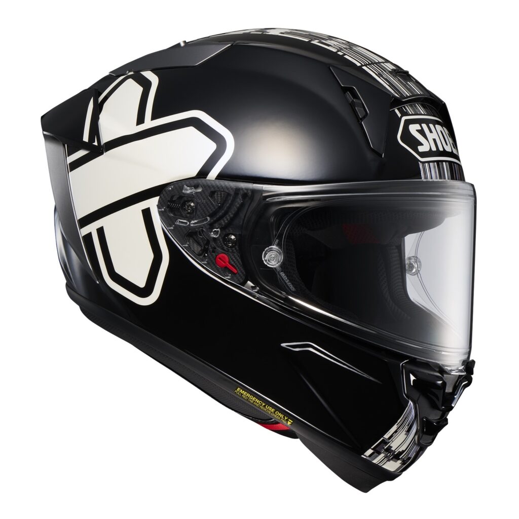 Shoei X-SPR Pro Cross Logo TC-5 Road Helmet Black / White