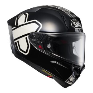 Shoei X-SPR Pro Cross Logo TC-5 Road Helmet Black / White - Image 2