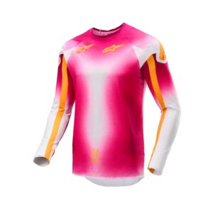 Alpinestars Supertech Mig Limited Edition Motocross Jersey Pink Fluoro/White - Image 1