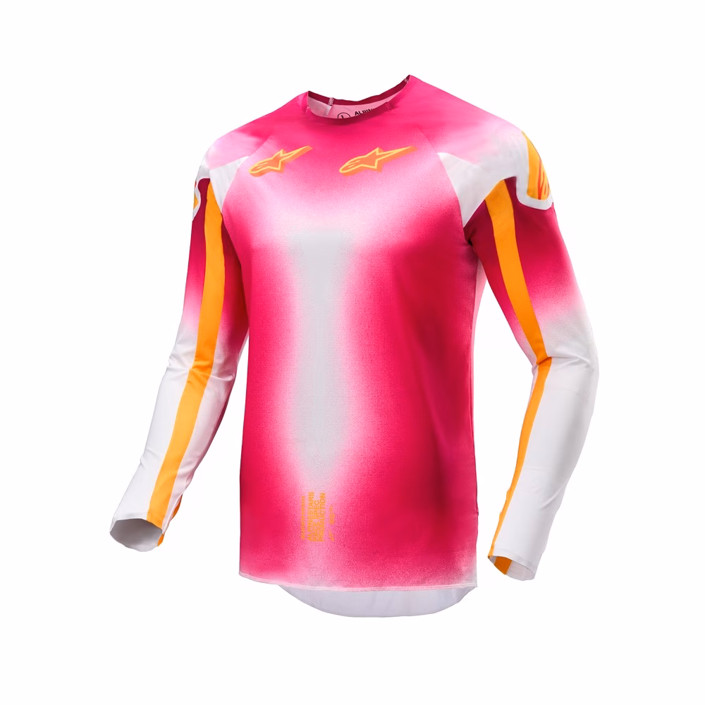 Alpinestars Supertech Mig Limited Edition Motocross Jersey Pink Fluoro/White