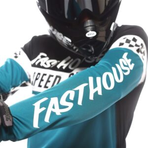 Fasthouse Grindhouse Akin Motocross Jersey, Marine/Black - Image 4