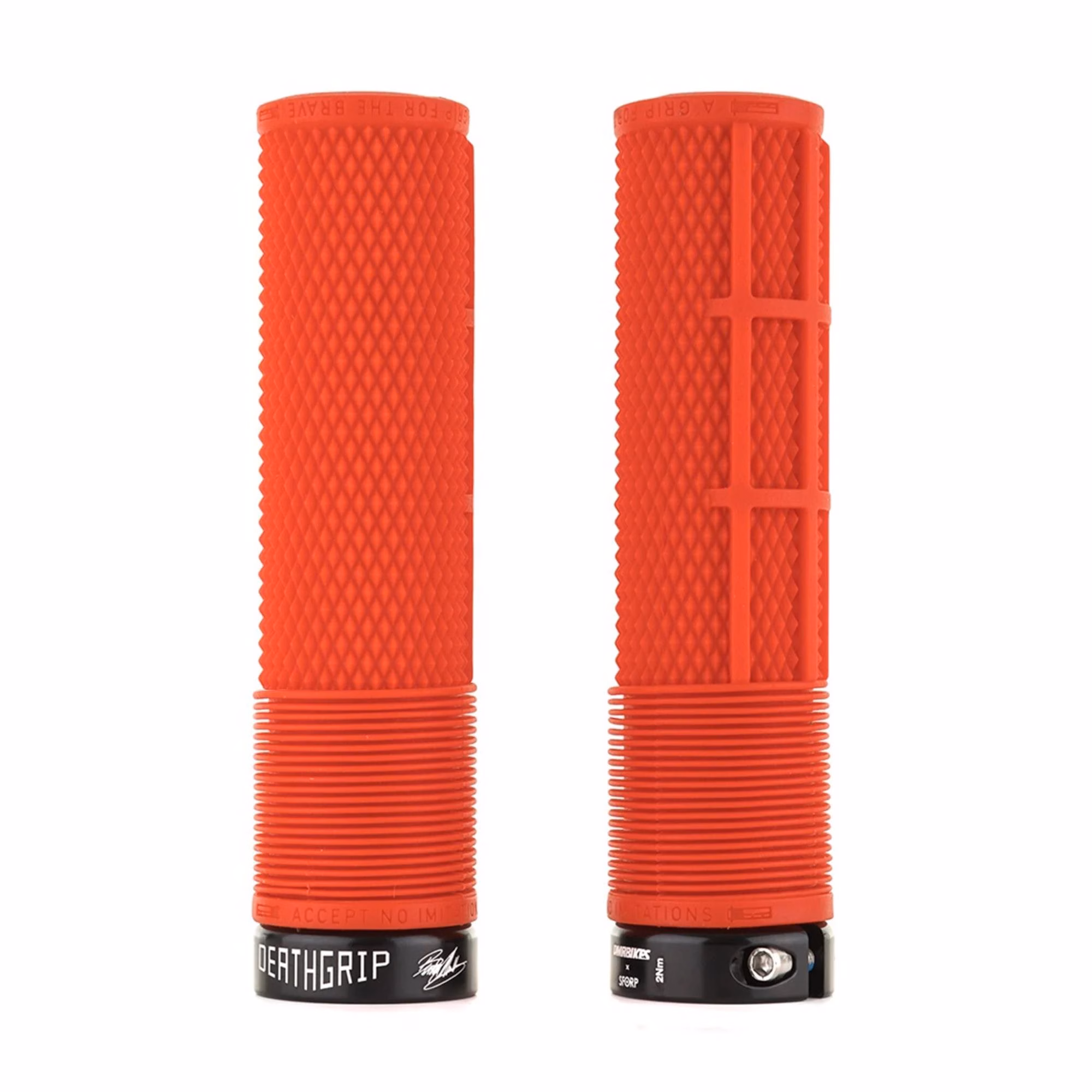 DMR Bendog Deathgrip Flangeless Grips Red Thick - Image 1