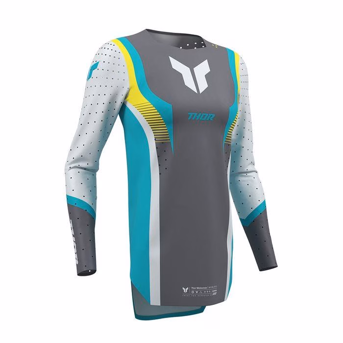 Thor MX Sportmode Velocity Motocross Jersey Ladies Grey/Aqua