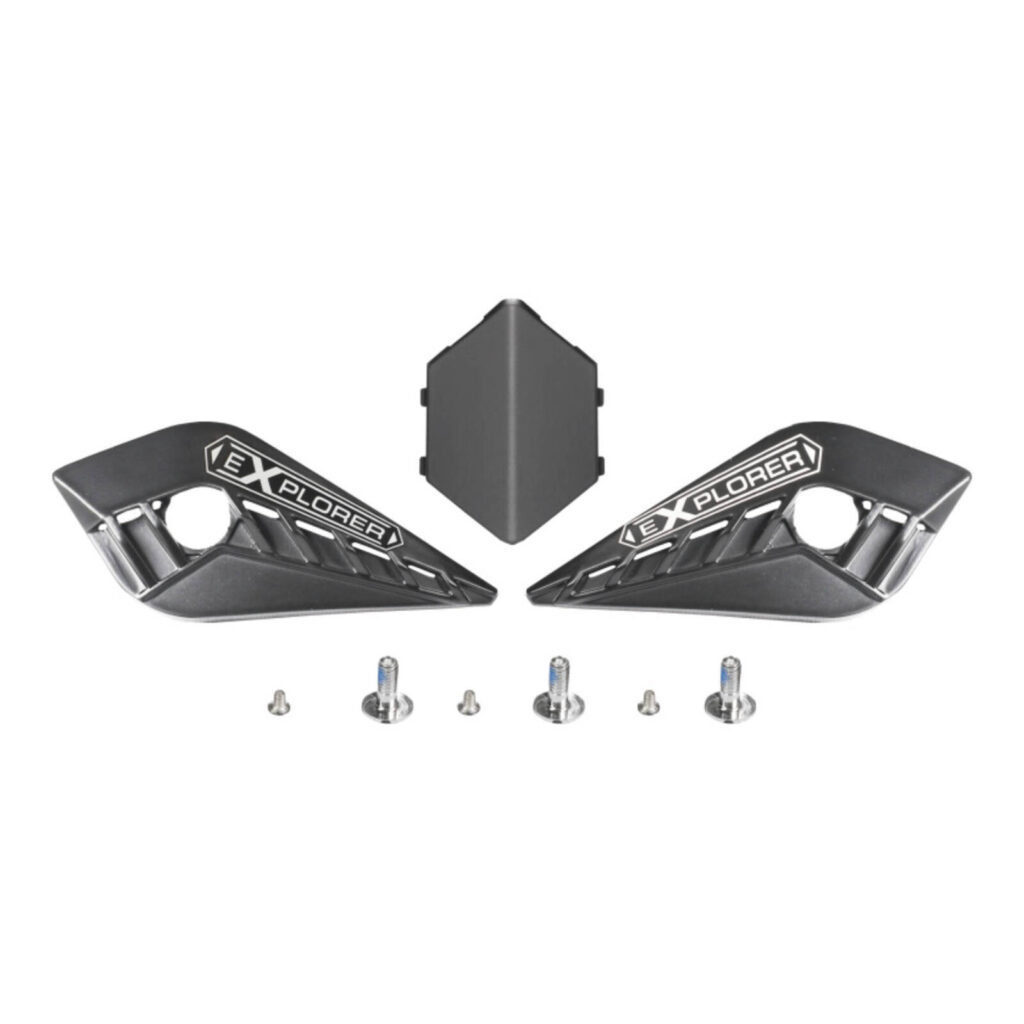 LS2 MX701 Carbon Cover Side Screw Peak - Matte Black