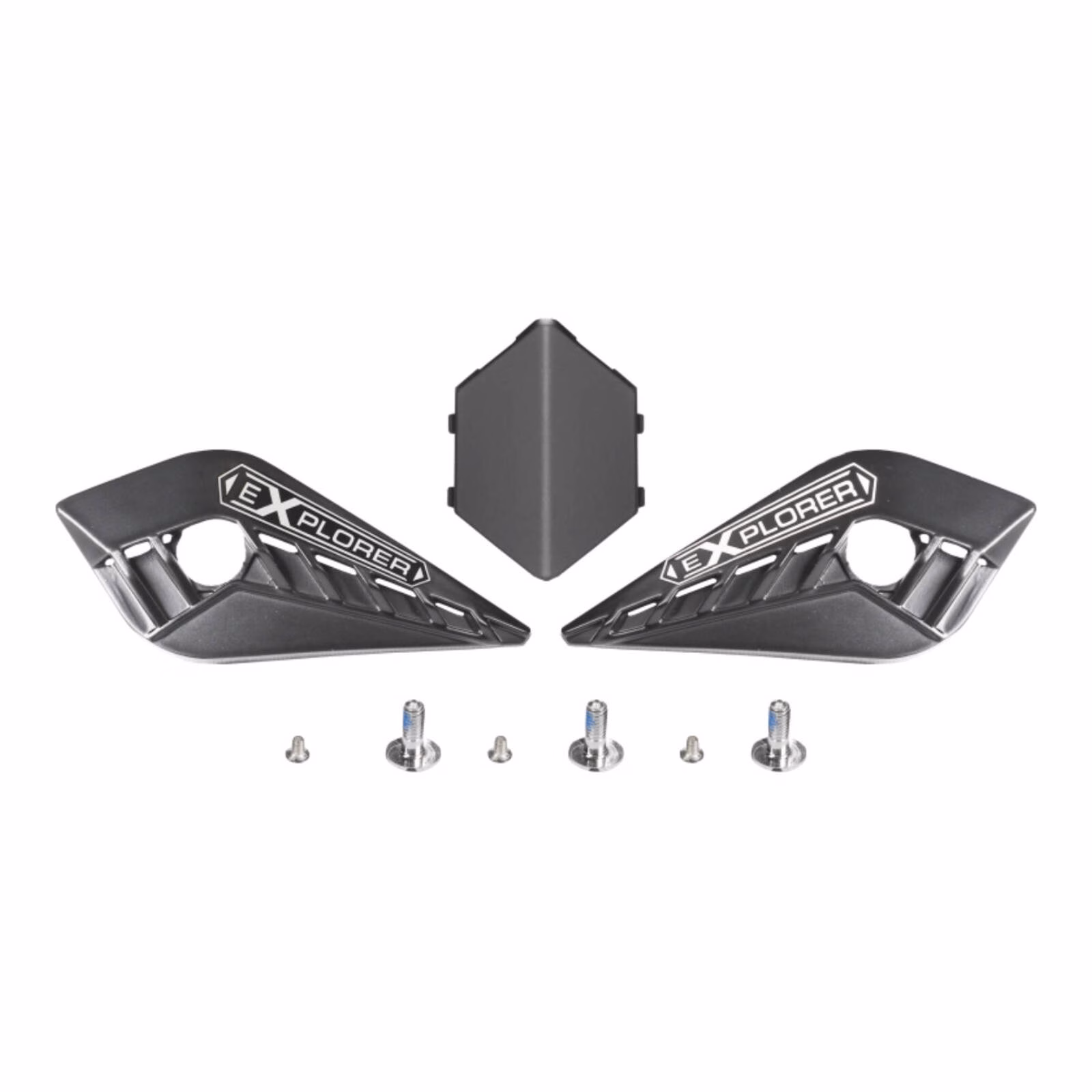 LS2 MX701 Carbon Cover Side Screw Peak - Matte Black - Image 1