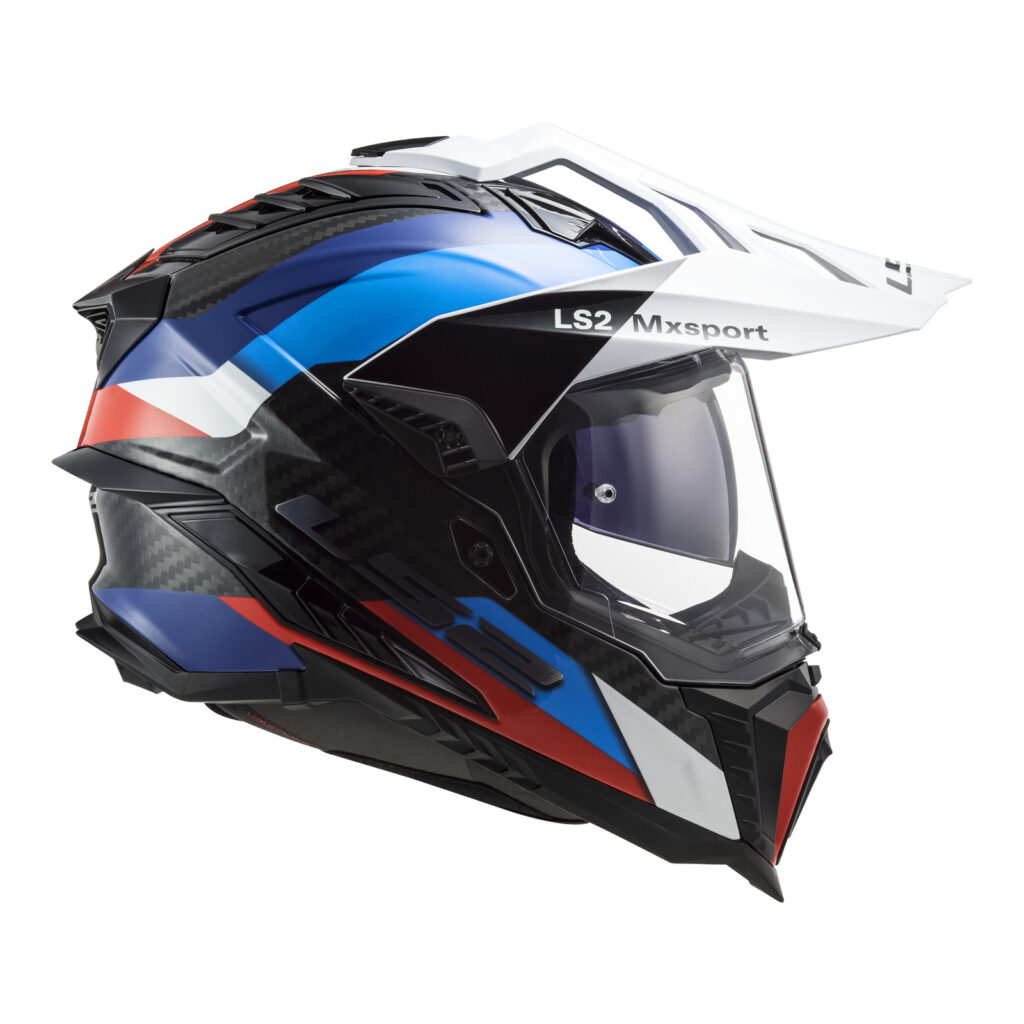 LS2 MX701 C Explorer Carbon Frontier Adventure Helmet Black / Blue