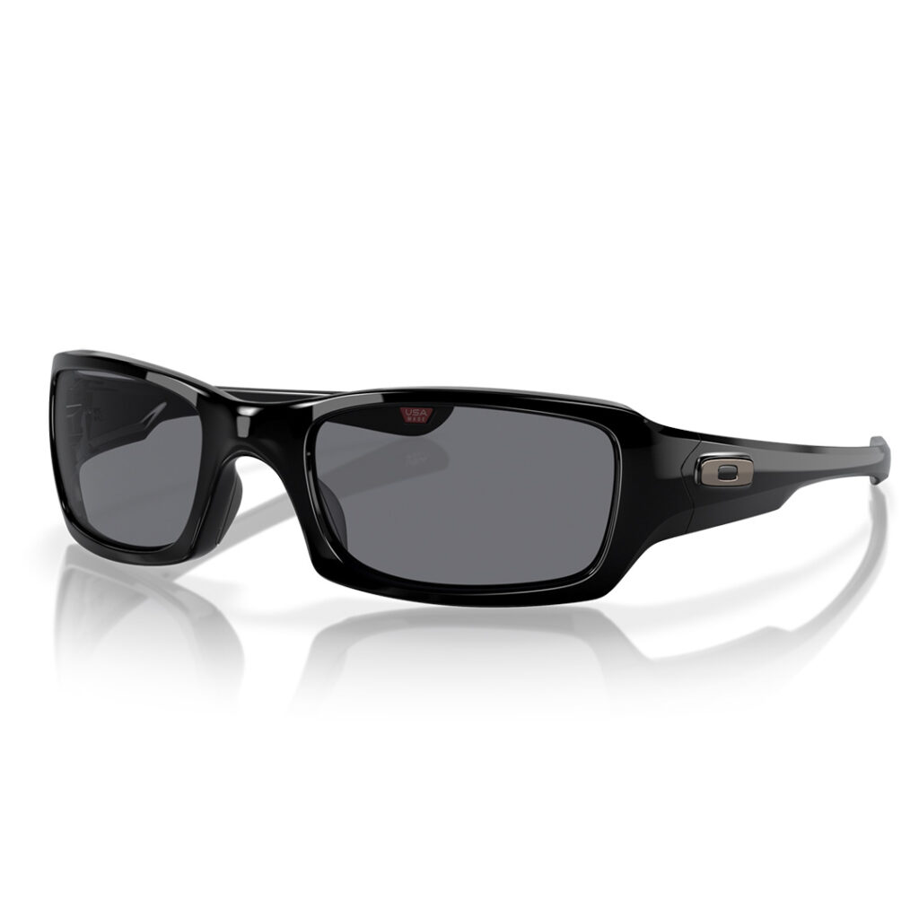 Oakley Fives Squared Sunglasses Polished Black w/Grey Lens