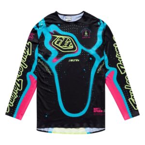 Troy Lee Designs SE Ultra Membrane Motocross Jersey Black/Glo Yellow - Image 1