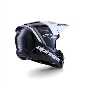 Alpinestars S-M3 Radium Motocross Helmet Black/White/Gray Gloss - Image 2