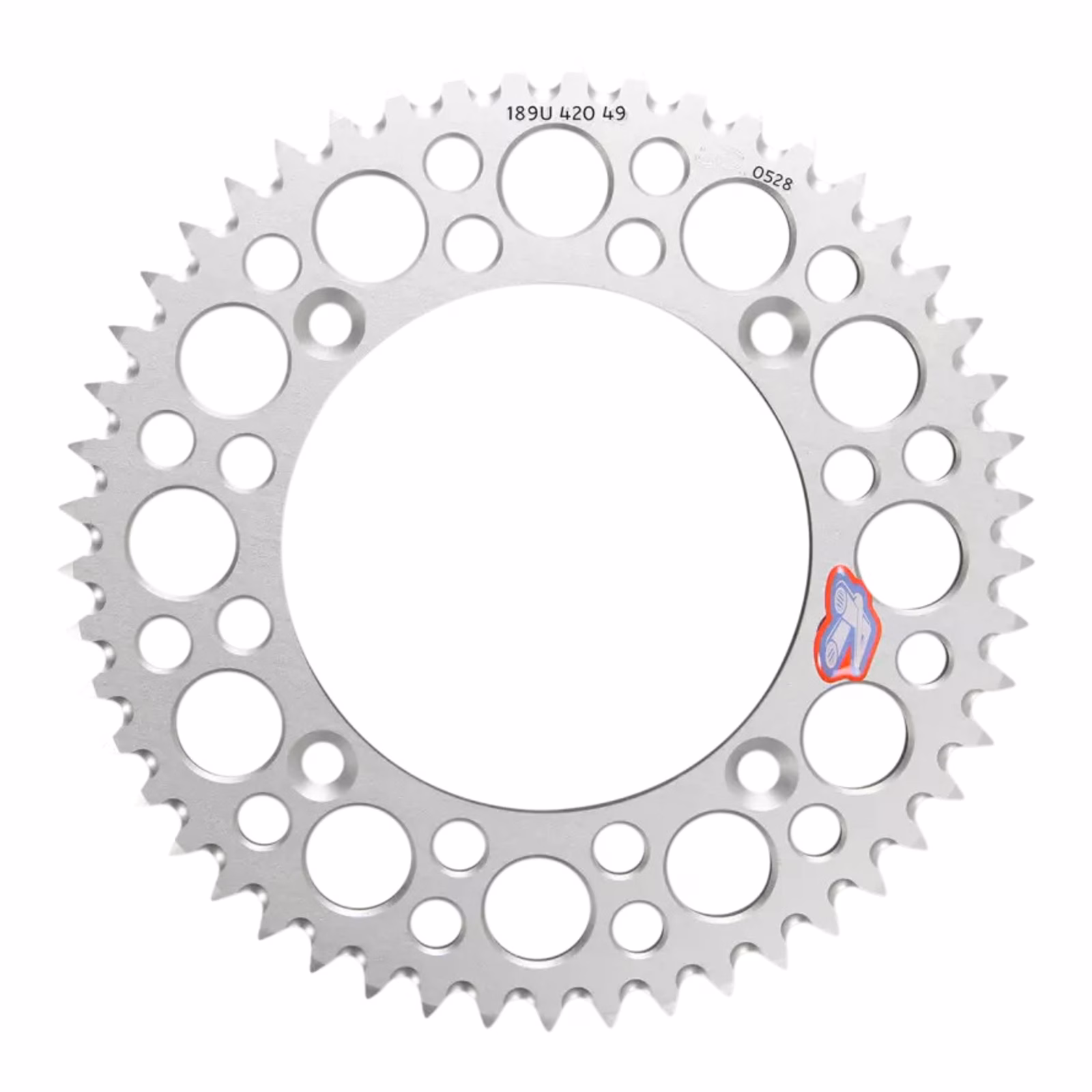 Renthal Sprocket Rear Silver 54T Alloy 7075 T6 Grooved Honda - Image 1