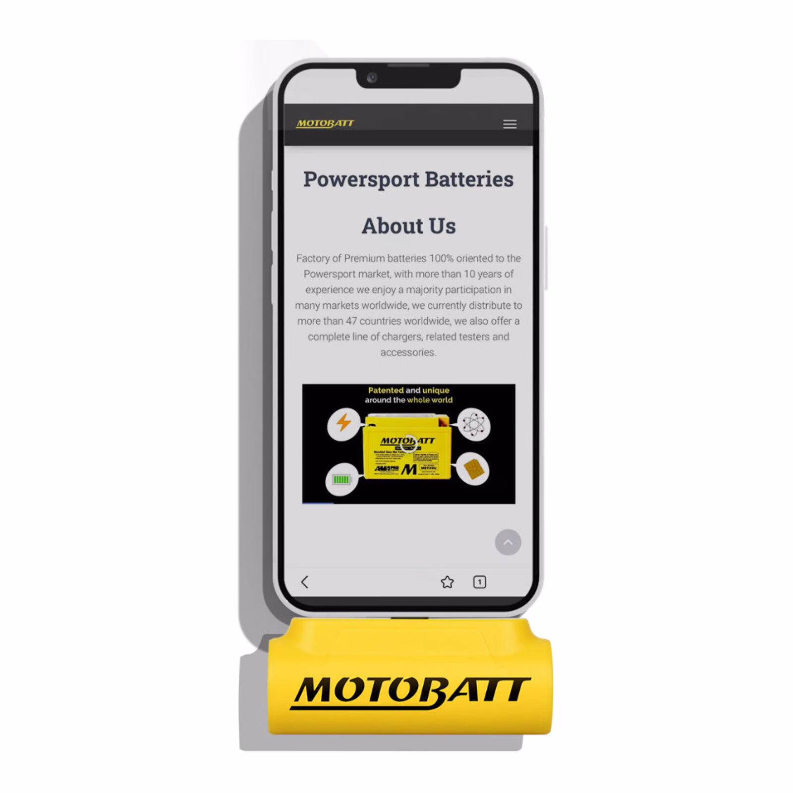 Motobatt Lithium Mini Portable Power Bank 3000mAh - Image 2