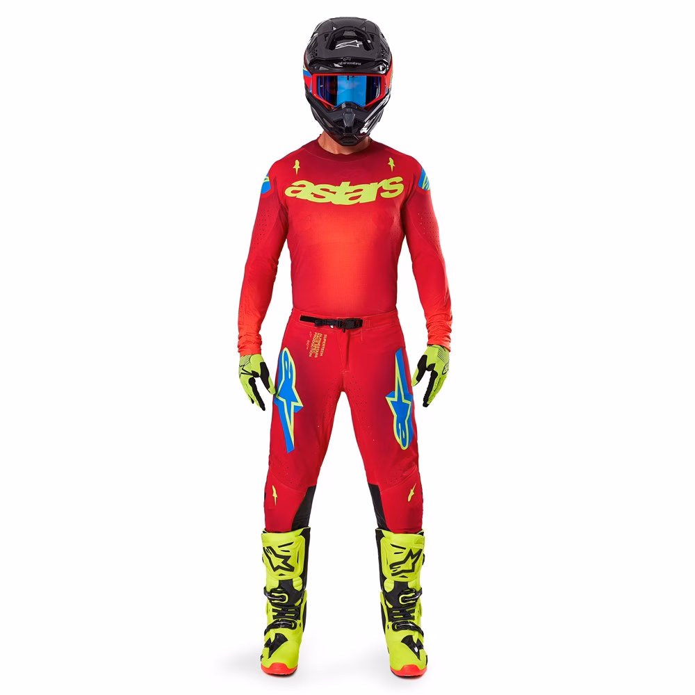 Alpinestars Supertech Maker Motocross Jersey Bright Red/Yellow Fluoro
