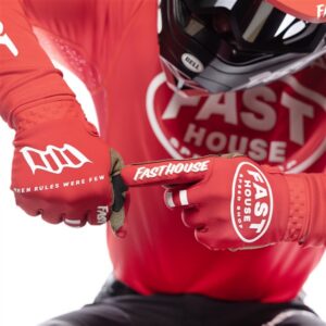 Fasthouse Speed Style Ramble Motocross Gloves Red - Image 4