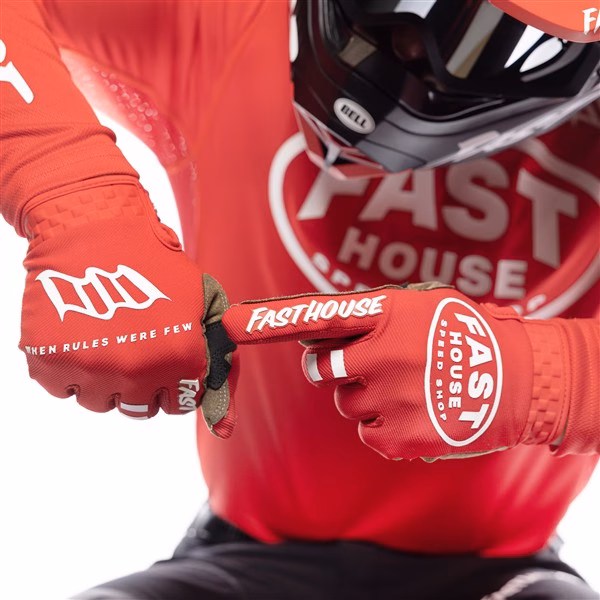 Fasthouse Speed Style Ramble Motocross Gloves Red