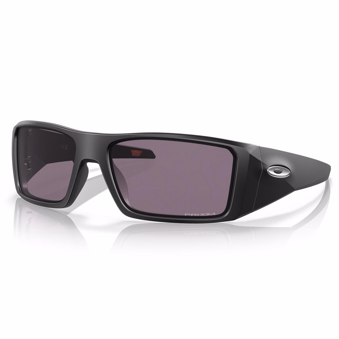 Oakley Heliostat Sunglasses Matte Blk w/ Prizm Grey - Image 1