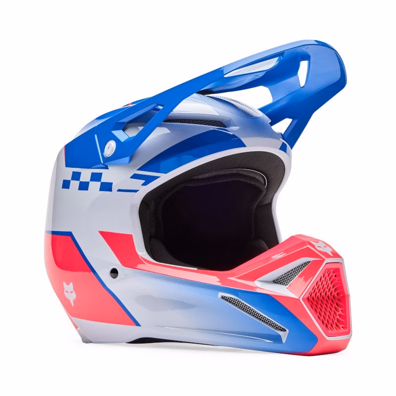 Fox V1 Collect Motocross Helmet Blue/Pink