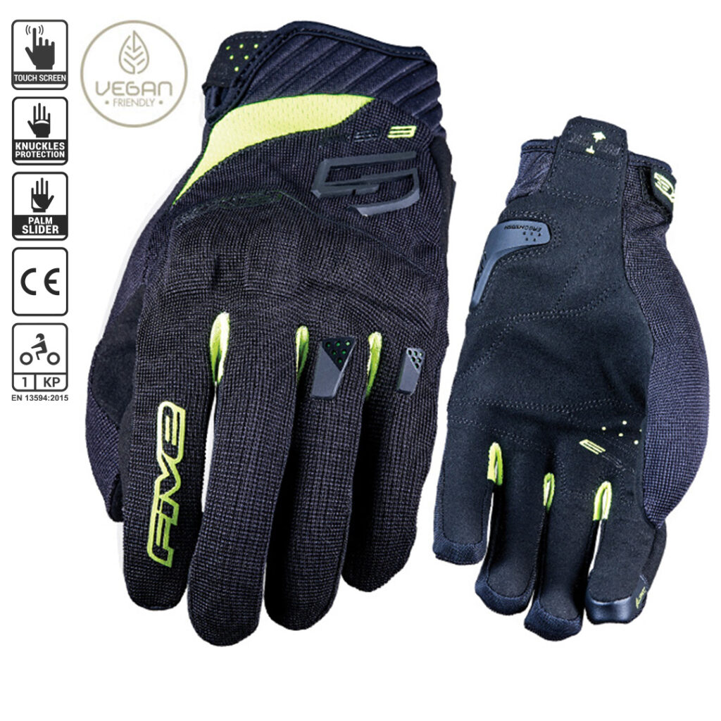 FIVE RS3 EVO Road GLoves Black/Fluro Yellow