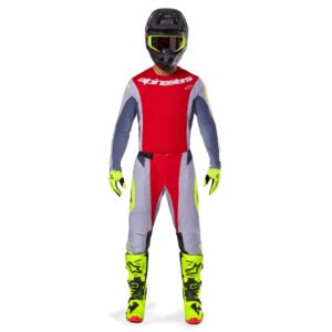 Alpinestars Techstar Melt Motocross Jersey Bright Red/Grey - Image 3