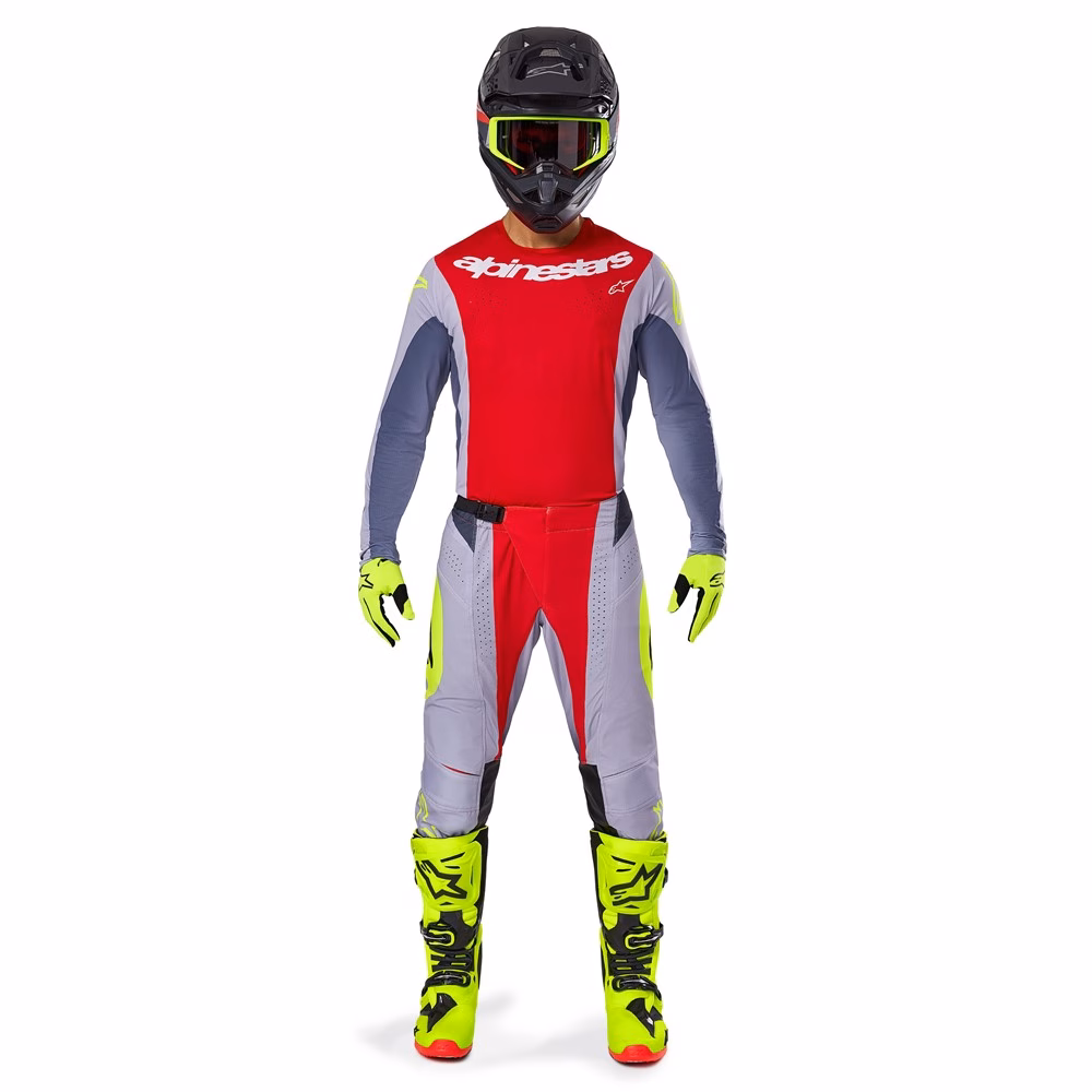 Alpinestars Techstar Melt Motocross Jersey Bright Red/Grey