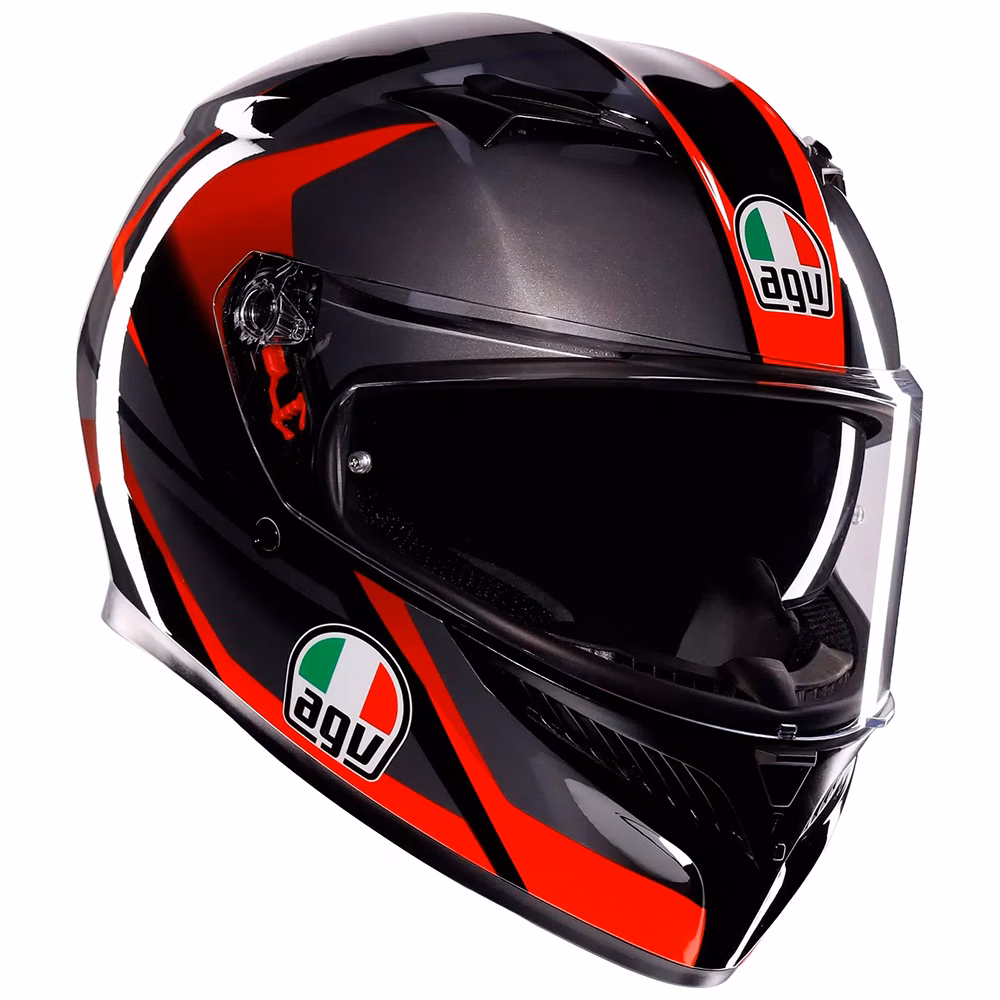 AGV K3 Striga Road Helmet Black/Grey/Red