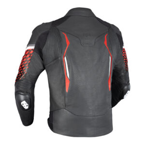 Oxford Nexus 1.0 Road Leather Jacket - Black / Red - Image 2