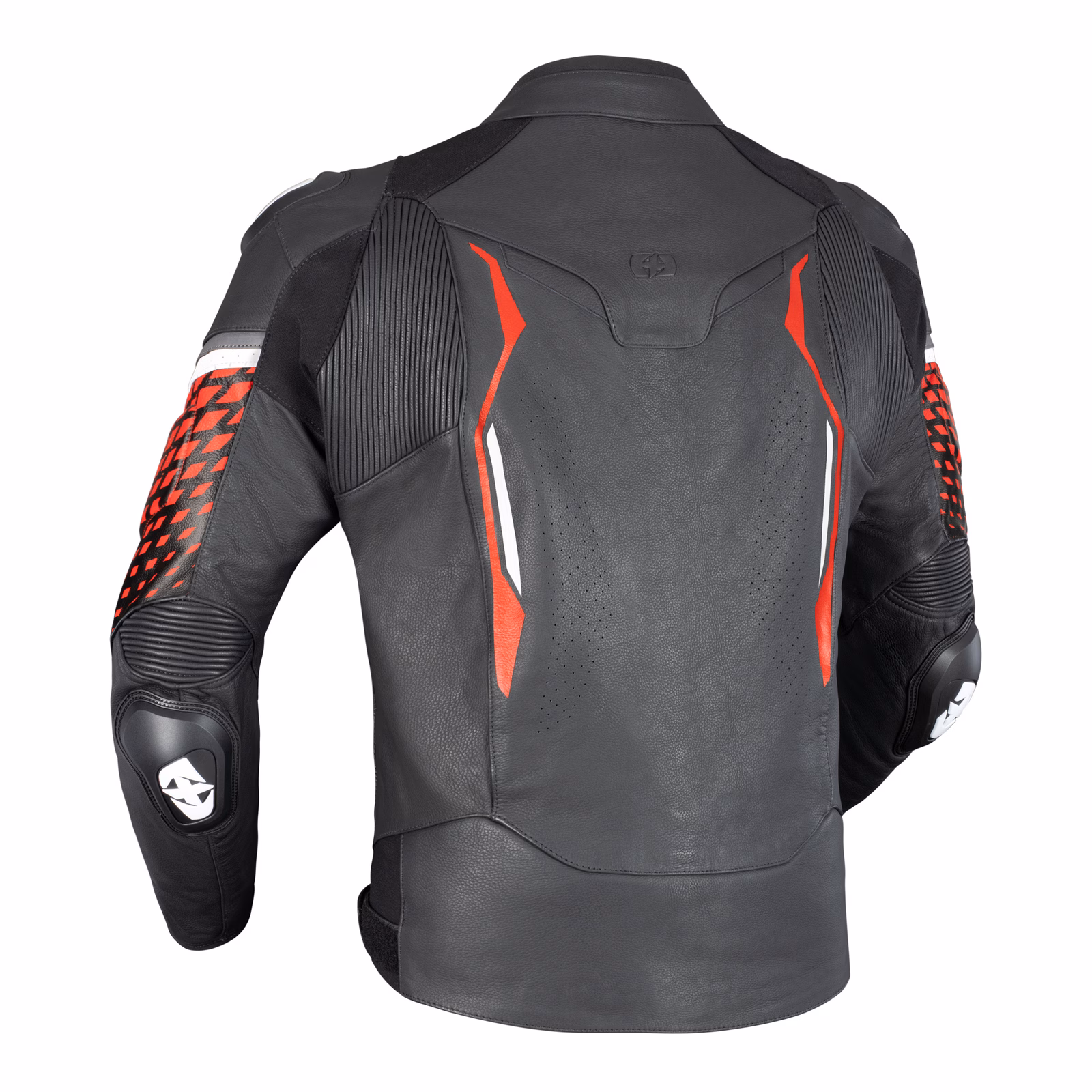 Oxford Nexus 1.0 Road Leather Jacket - Black / Red - Image 2