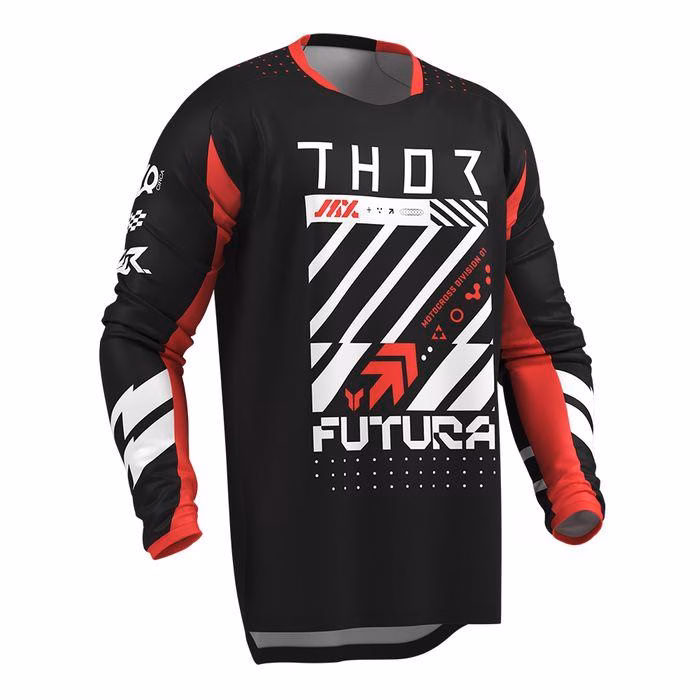 Thor MX Launchmode Futura Motocross Jersey Black/Red