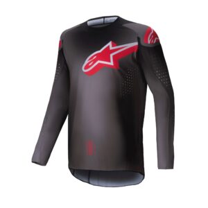 Alpinestars Supertech Lipan Motocross Jersey Smoke/Bright Red - Image 1