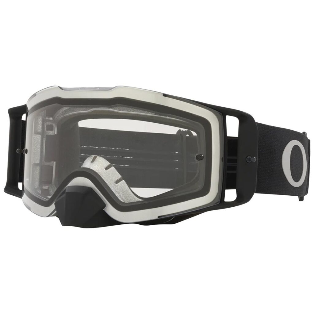Oakley Front Line Motocross Goggles TuffBlocks Blk/Gunmetal w/ Clear Lens