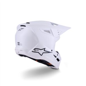 Alpinestars S-M3 Motocross Helmet White Gloss - Image 2