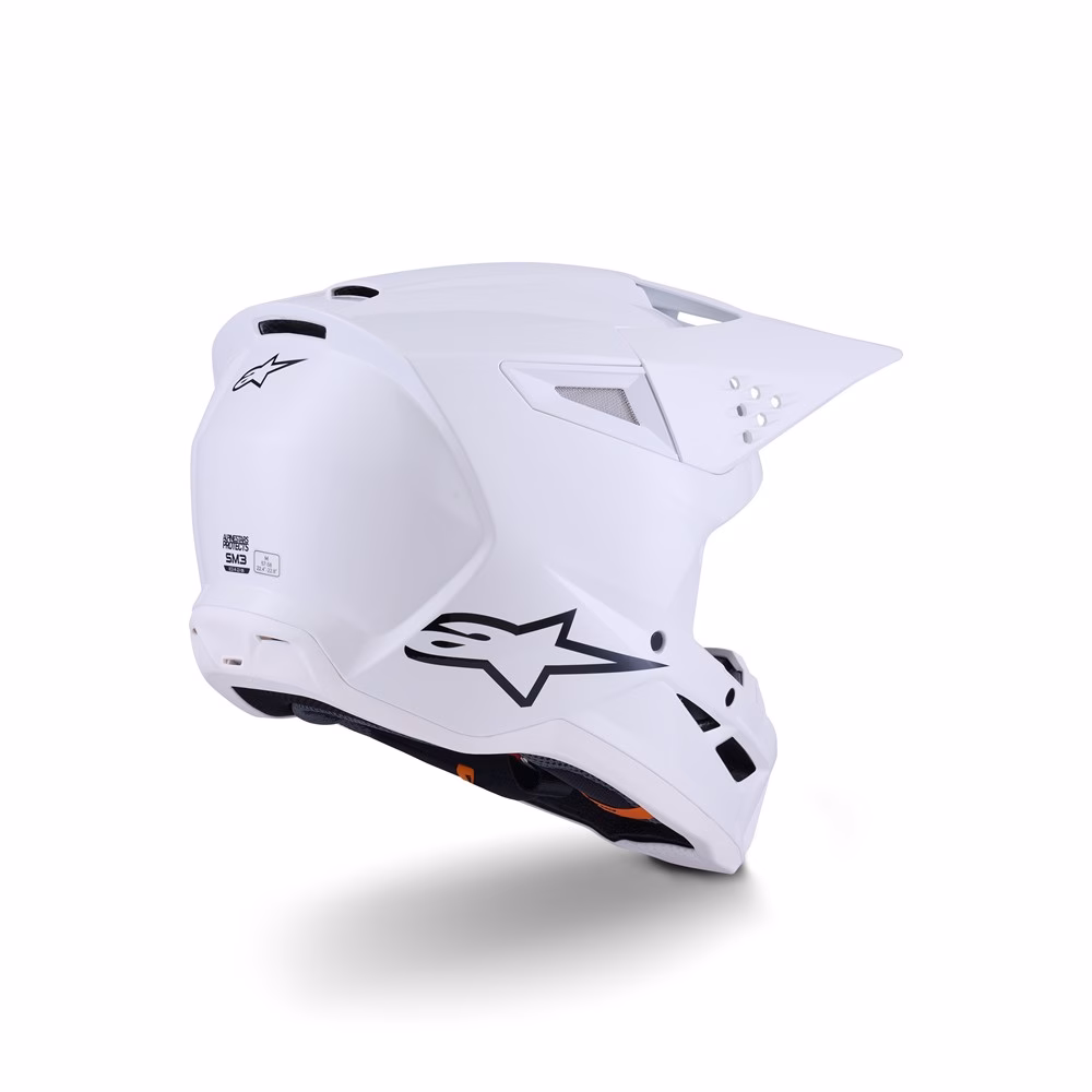 Alpinestars S-M3 Motocross Helmet White Gloss
