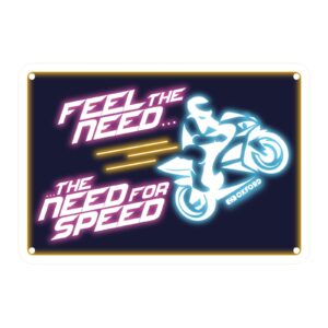 Oxford Garage Metal Sign: "Feel The Need … The Need For Speed" - Image 1