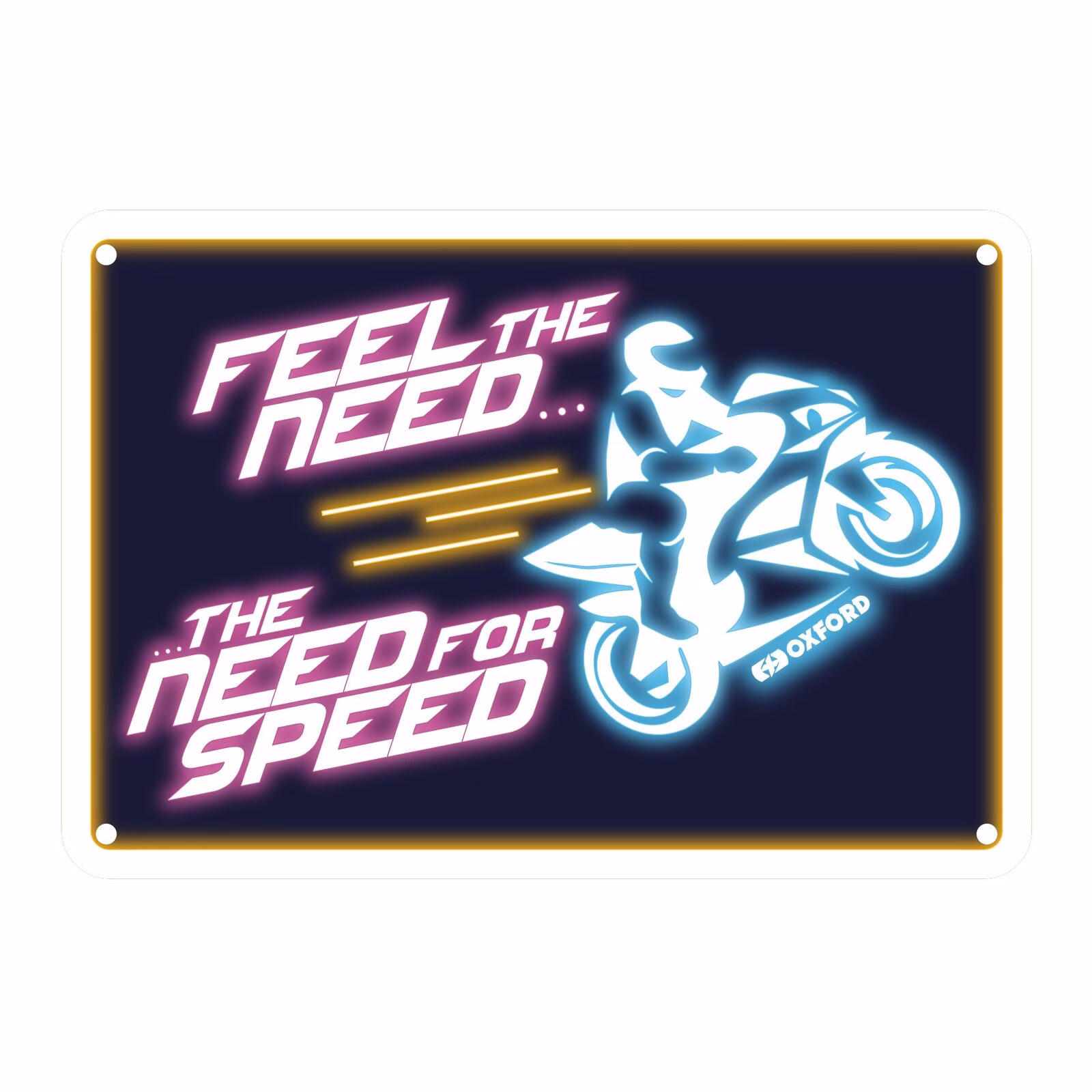 Oxford Garage Metal Sign: "Feel The Need … The Need For Speed" - Image 1
