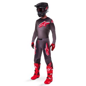 Alpinestars Supertech Lipan Motocross Jersey Smoke/Bright Red - Image 4
