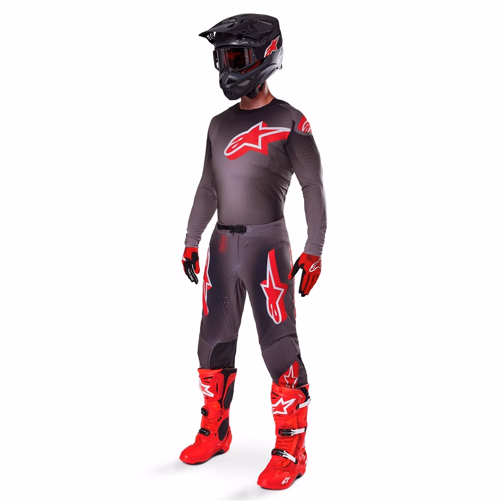 Alpinestars Supertech Lipan Motocross Jersey Smoke/Bright Red