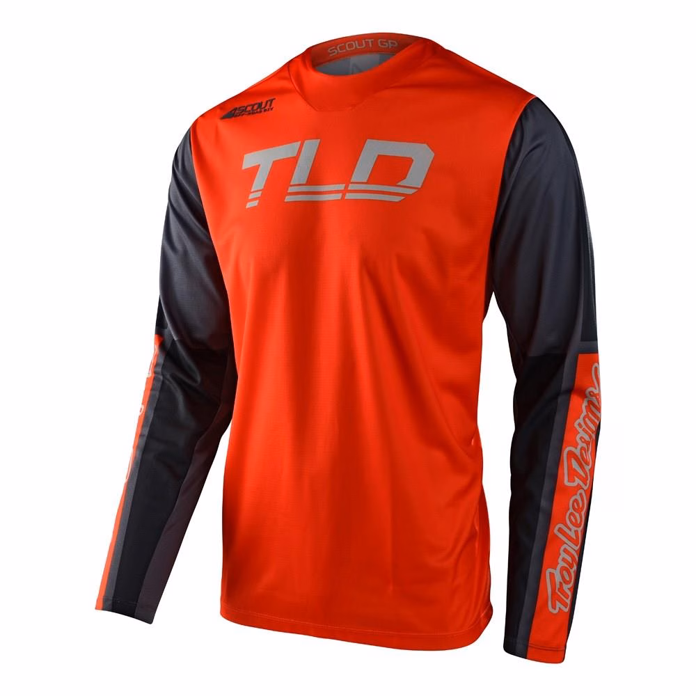 Troy Lee Designs Scout GP Recon Motocross Jersey Neon Orange / Grey