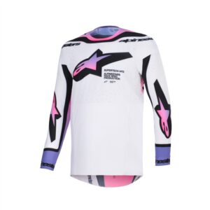 Alpinestars Supertech Pro Vista Motocross Jersey White/Purple/Black - Image 1