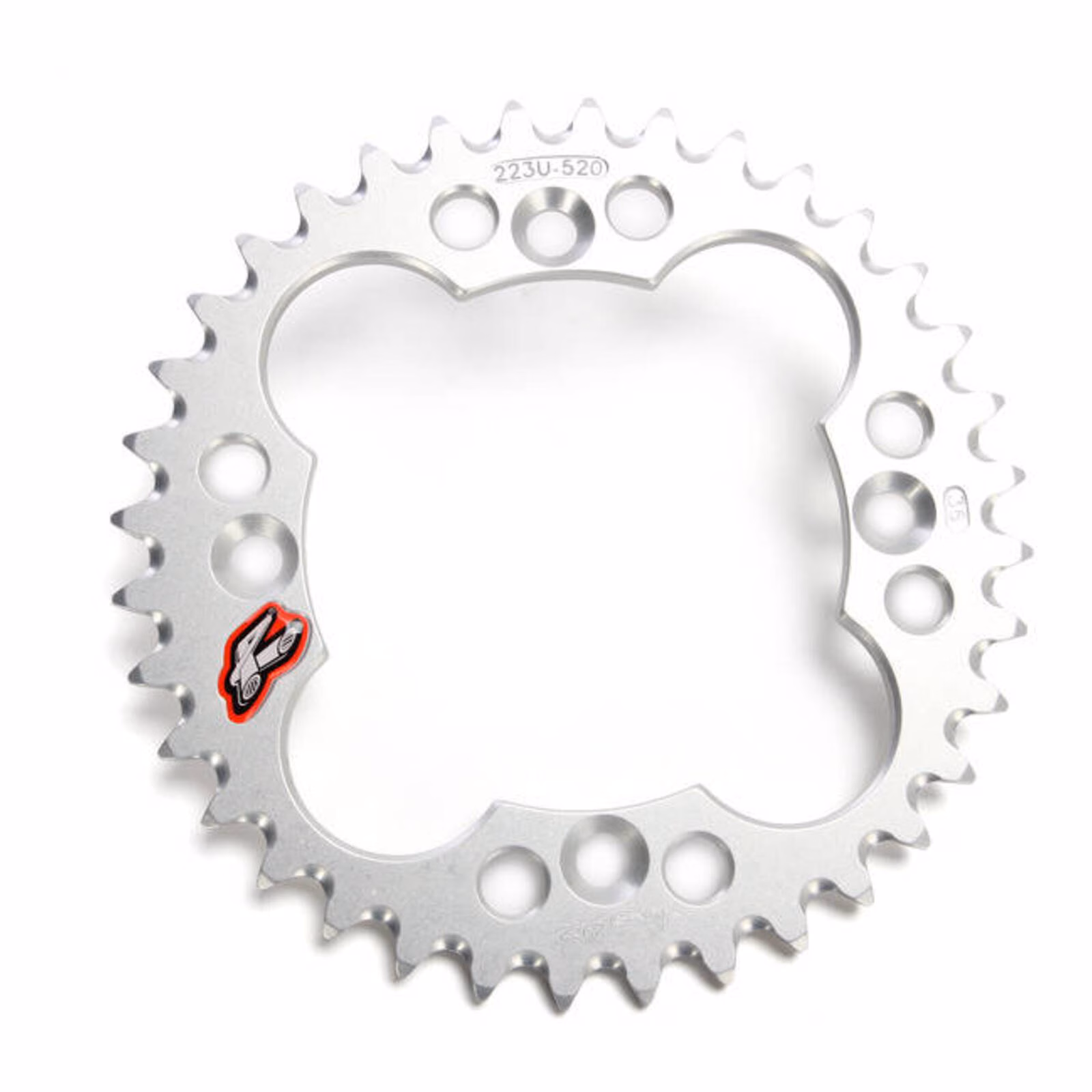 Renthal Sprocket Rear Silver 37T Alloy 7075 T6 Grooved Honda ATV - Image 1