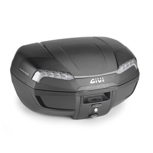 GIVI MONOLOCK TOP BOX 46LT RIVIERA BLACK TECH REFLECTORS - Image 1