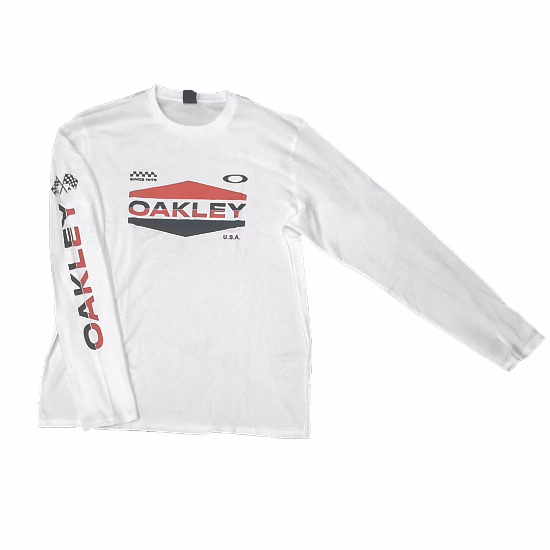 Oakley Motocross Long Sleeve Tee White - Image 1