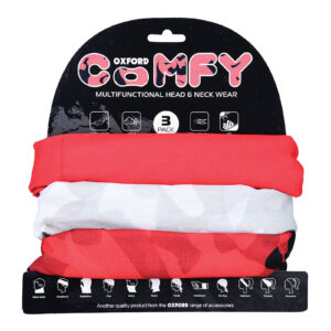Oxford Comfy Havoc Red Neck Tube – 3 Pack - Image 1