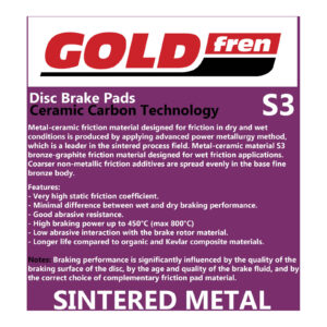 GOLDfren Brake Pads - S3 Sintered Sports - Image 2