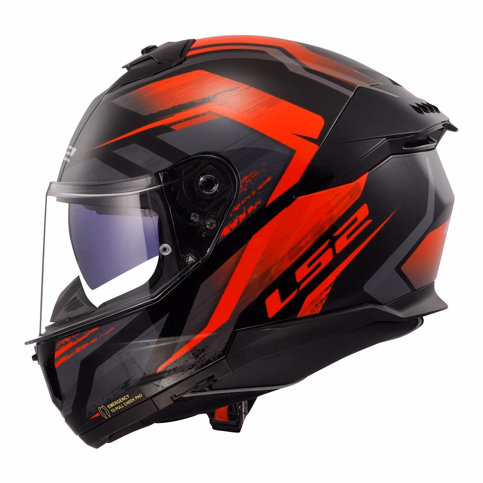LS2 FF808 Stream II Fury Road Helmet Black / Red - Image 2