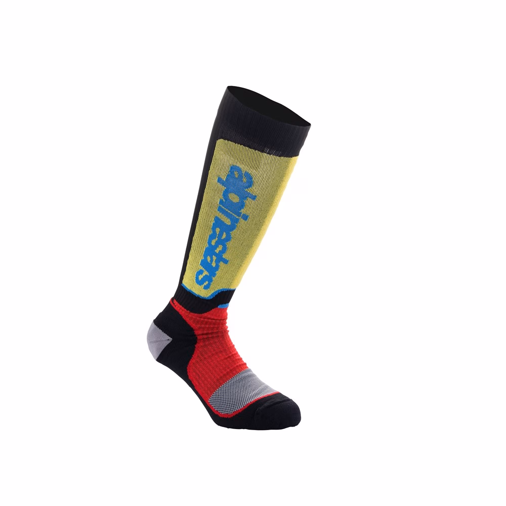 Alpinestars Youth MX Plus Socks Black/Red/Light Blue