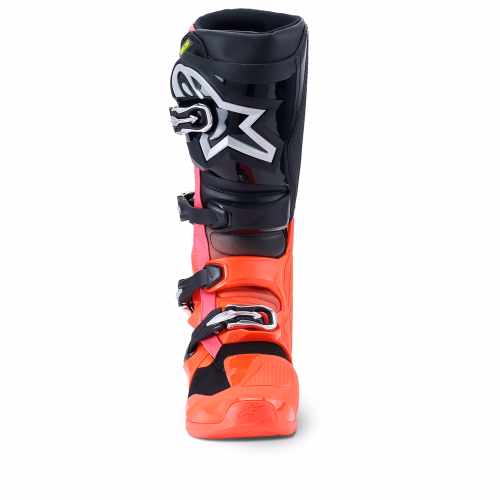 Alpinestars Tech-7 Motocross Boots Black/Red Fluoro/Pink Fluoro