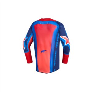 Alpinestars Supertech Vista Motocross Jersey Youth Dark Navy/Hot Coral/Cobalt - Image 2
