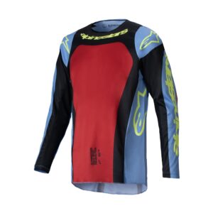 Alpinestars Racer Ocuri Motocross Jersey Blue/Red/Yellow Fluoro - Image 1